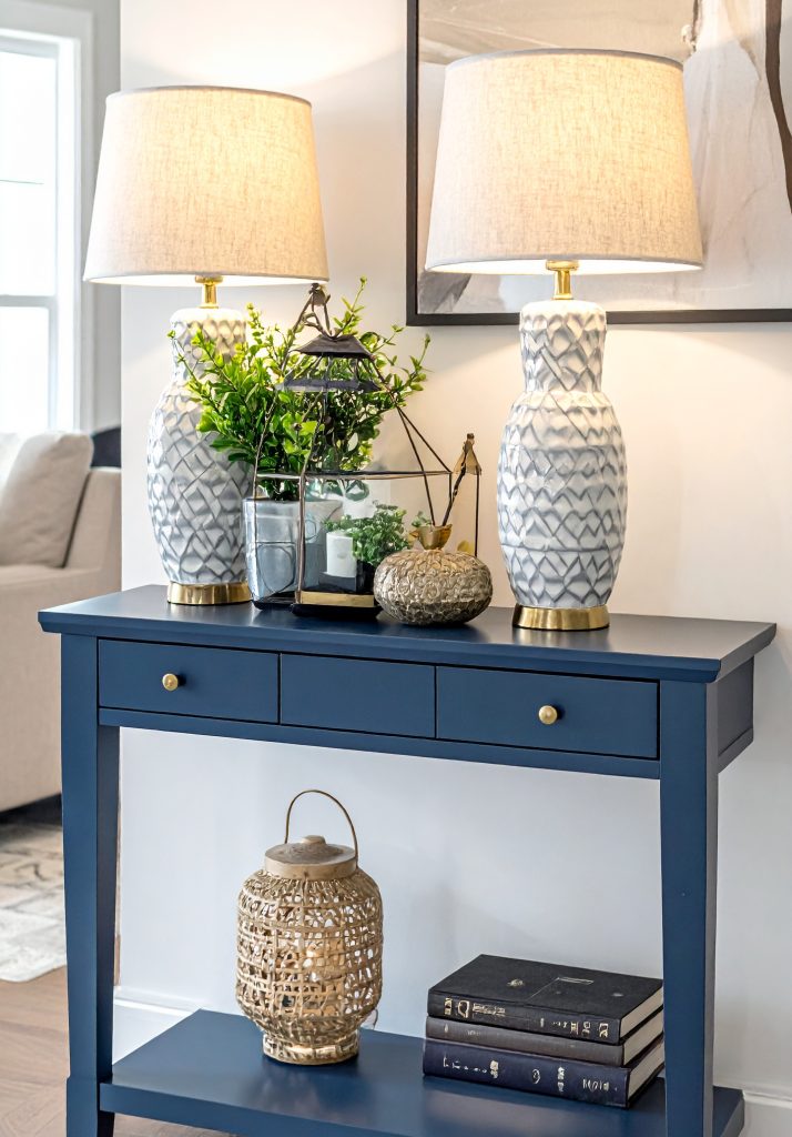 firefly a modern transitional living room console table, approximately 50 inches wide, 32 in 654176